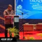 Deputi Kepala Perwakilan Bank Indonesia (BI) Provinsi Sulawesi Utara saat memaparkan Laporan Perekonomian Provinsi (LPP) periode Mei 2026 dan potensi hilirisasi kelapa di Manado, Kamis (30/7).