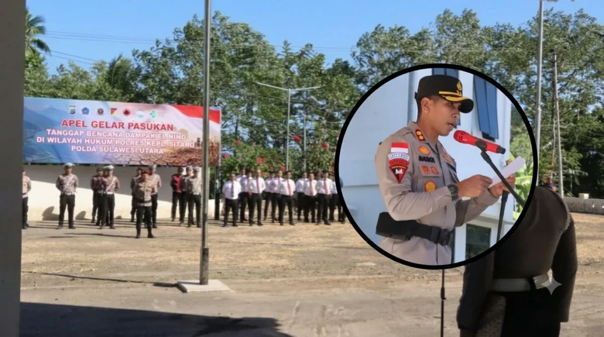 Keterangan: Kapolres Kepulauan Sitaro, AKBP Ronald A. Mauboy, saat memimpin apel kesiapsiagaan personel dan peralatan dalam rangka pencegahan kebakaran hutan dan lahan (karhutla) beberapa waktu lalu.