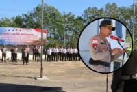 Keterangan: Kapolres Kepulauan Sitaro, AKBP Ronald A. Mauboy, saat memimpin apel kesiapsiagaan personel dan peralatan dalam rangka pencegahan kebakaran hutan dan lahan (karhutla) beberapa waktu lalu.