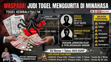 Ilustrasi aparat kepolisian menindaklanjuti laporan masyarakat terkait dugaan maraknya praktik judi toto gelap (togel) di wilayah hukum Kabupaten Minahasa