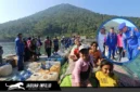 Antusiasme warga pesisir Pulau Manado Tua dan Bunaken yang mengantre membawa berbagai wadah penampungan saat menerima pendistribusian air bersih dari Ditpolairud Polda Sulut.