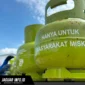 Tabung LPG 3 Kg di pangkalan resmi Pertamina.