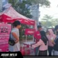Suasana kegiatan edukasi dan promo BrightGas oleh Pertamina di kawasan Car Free Day (CFD) Makassar.
