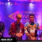 Kepala Perwakilan Bank Indonesia (KPw BI) Provinsi Sulawesi Utara, Joko Supratikto, bersama Gubernur Sulut, Yulius Selvanus, saat memberikan keterangan dan diwawancarai oleh awak media dalam kegiatan North Sulawesi Investment Forum (NSIF) 2026 di Manado.