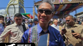 Kepala KPw Bank Indonesia Provinsi Sulawesi Utara, Joko Supratikto, saat memberikan keterangan dalam wawancara bersama awak media di sela-sela perhelatan TIFF 2026 di Kota Tomohon.