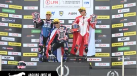 Pebalap Astra Honda Racing Team sukses meraih podium juara berkat ketangguhan motor CBR Series pada ajang balap ARRC di Sirkuit Mandalika.