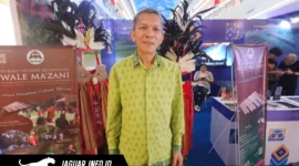 Stand pameran Rumah Budaya Nusantara (RBN) Wale Ma'zani dalam ajang Urban Digifest 2026 yang digelar oleh KPw BI Sulut di Manado Town Square 3, Sabtu (15/08/26).