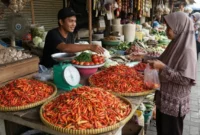 Ilustrasi tumpukan cabai rawit merah. Komoditas ini sempat mengalami harga ekstrem hingga menembus angka di atas Rp100.000 per kilogram.