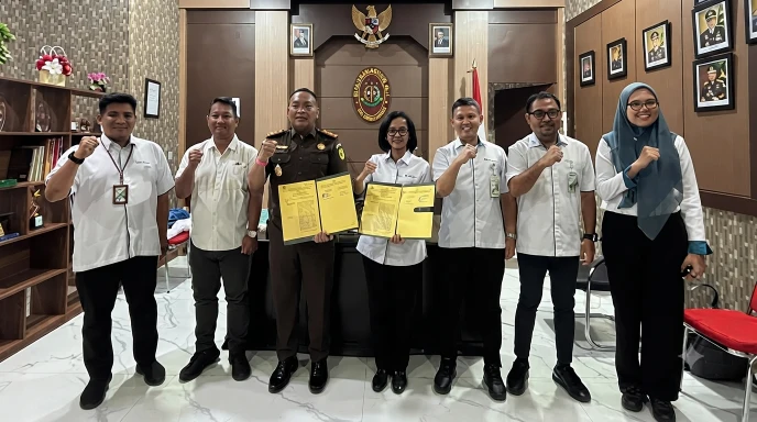 Penandatanganan Perjanjian Kerja Sama antara BPJS Ketenagakerjaan Manado Konsol dan pihak Kejaksaan.