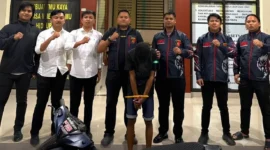 Barang bukti satu unit sepeda motor Honda Beat yang diamankan Polres Minahasa Tenggara dari tangan pelaku curanmor, 18/09/26.