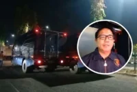 Ipda Donny Samel saat memberikan keterangan pers terkait pengawalan distribusi pangan cabai rawit di Bandara Sam Ratulangi Manado, 20/09/26