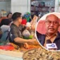 Asisten II Setda Kota Manado, Atto R. M. Bulo saat diwawancarai usai meninjau langsung kegiatan distribusi pangan di Pasar Bersehati, Manado.
