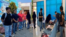 Tim URC Ditreskrimum Polda Sulut bersama Polresta Manado saat mendatangi lokasi SMAN 7 Manado, SMAN 2 Manado, dan SMKN 2 Manado guna melaksanakan tindakan preventif terhadap kasus pengancaman pelajar pada 30/09/26.