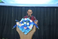 Kepala Perwakilan Bank Indonesia (KPw BI) Provinsi Sulawesi Utara, Joko Supratikto, saat memberikan sambutan penting mengenai peran strategis TP PKK dalam pengendalian inflasi pangan pada acara lomba cipta menu yang digelar di Graha Gubernuran Sulawesi Utara, Selasa (22/9/2026).