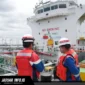 Jajaran pemerintah dan manajemen Pertamina saat melakukan peninjauan langsung (Management Walk Through) di Fuel Terminal (FT) Bau-Bau, Sulawesi Tenggara.