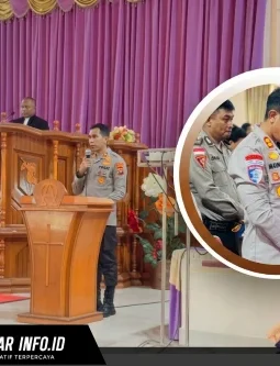 Kapolres Sitaro AKBP Ronald Andry Mauboy Sapa Jemaat GMIST Eirene Hiung, Bawa Pesan Damai