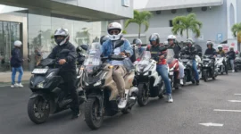 Peserta Rolling City Honda saat mengikuti perayaan Hari Pelanggan Nasional 2026 di Minahasa Utara.