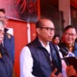 Deputi Kepala Perwakilan Bank Indonesia Provinsi Sulawesi Utara, Purwanto, bersama para pemangku kepentingan memberikan keterangan kepada awak media di Pasar Bersehati Manado pada 22/09/26.