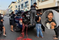 Tim URC Ditreskrimum Polda Sulut saat mengamankan terduga pelaku pencurian kendaraan bermotor (curanmor) berinisial Andika Junior Regar (16) beserta tiga unit sepeda motor hasil sitaan di Kota Bitung pada 28/09/26.