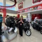 Jajaran sepeda motor yang masuk dalam program promo SEMANGAT di Manado, Sulawesi Utara.