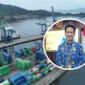 Ilustrasi aktivitas ekspor impor di pelabuhan peti kemas Kota Bitung.