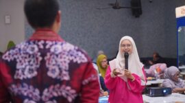 Suasana pelatihan UMK Academy 2026 yang diselenggarakan oleh Pertamina Patra Niaga Regional Sulawesi di Makassar pada 29/09/2026.