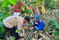 Tim gabungan Pertamina Patra Niaga AFT Hasanuddin, UPT Kebun Raya Pucak, dan KPH Cenrana saat melaksanakan penelusuran dan pengamatan langsung flora lokal dalam program Hutan Pertamina Hasanuddin di Kabupaten Bone, Sulawesi Selatan. (Dok. Istimewa/Pertamina Patra Niaga)