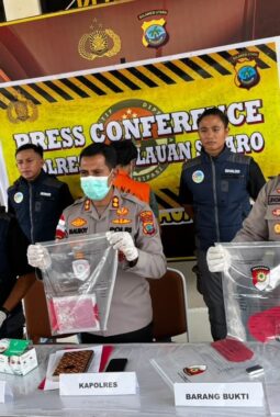 Polres Sitaro Amankan 43 Paket Sabu Seberat 9,12 Gram dari Dua Lokasi