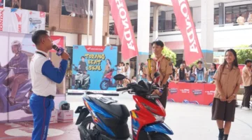 Roadshow Honda DBL 2026 menghadirkan edukasi keselamatan berkendara dan aktivitas interaktif bagi pelajar di sejumlah sekolah di Sulawesi Utara.