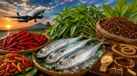 Ilustrasi sejumlah pendorong dan penahan inflasi, mulai dari komoditas pangan strategis seperti cabai rawit dan tomat hingga sektor transportasi udara yang mempengaruhi pergerakan Indeks Harga Konsumen (IHK) di Sulawesi Utara.
