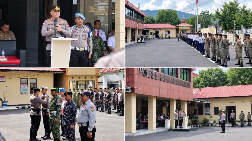 Polres Kepulauan Sangihe menggelar Apel Gelar Pasukan Operasi Patuh Klabat 2026 pada Senin (26/10/2026).