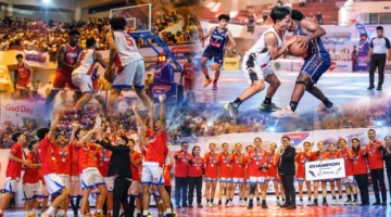 Para peserta dan pemenang Honda DBL North Sulawesi 2026 dalam rangkaian partai final di GOR Politeknik Manado.