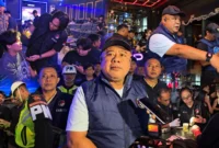 Dirresnarkoba Polda Sulut Kombes Pol Yandrie Philips Makaminan memimpin operasi gabungan dan razia narkoba di sejumlah tempat hiburan malam di Kota Manado, Sabtu (17/10/2026) dini hari.