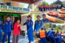 Personel Ditpolairud Polda Sulut menggelar latihan SAR dan menyisir Sungai Tondano dari Maumbi, Minahasa Utara, hingga Sindulang, Manado.