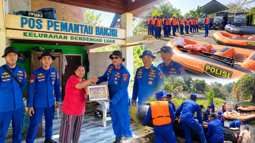 Personel Ditpolairud Polda Sulut menggelar latihan SAR dan menyisir Sungai Tondano dari Maumbi, Minahasa Utara, hingga Sindulang, Manado.