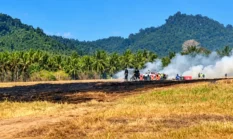 BREAKING NEWS ! Bandara Sam Ratulangi Ditutup 3 Jam Imbas Kebakaran Rumput di Sekitar Runway 18