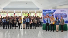 BPJS Ketenagakerjaan bersama Pemerintah Kabupaten dan Kejaksaan Negeri Kepulauan Sangihe memperkuat perlindungan pekerja melalui pengukuhan 95 agen PERISAI.